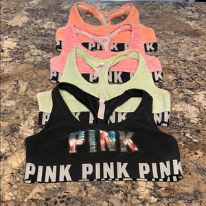 *Set of 4* VS Pink sport bras cotton